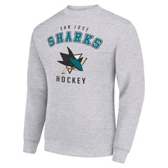 San Jose Sharks Men's Starter Team Logo Fleece Pullover Sweatshirt Sale