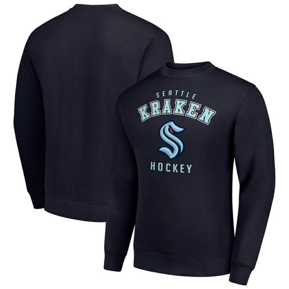 Seattle Kraken Men's Starter Team Logo Fleece Pullover Sweatshirt On Sale