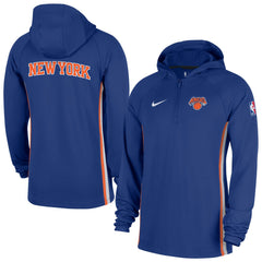 New York Knicks Authentic On Court Zone Quarter-Zip Dri-FIT Hoodie Jacket On Sale