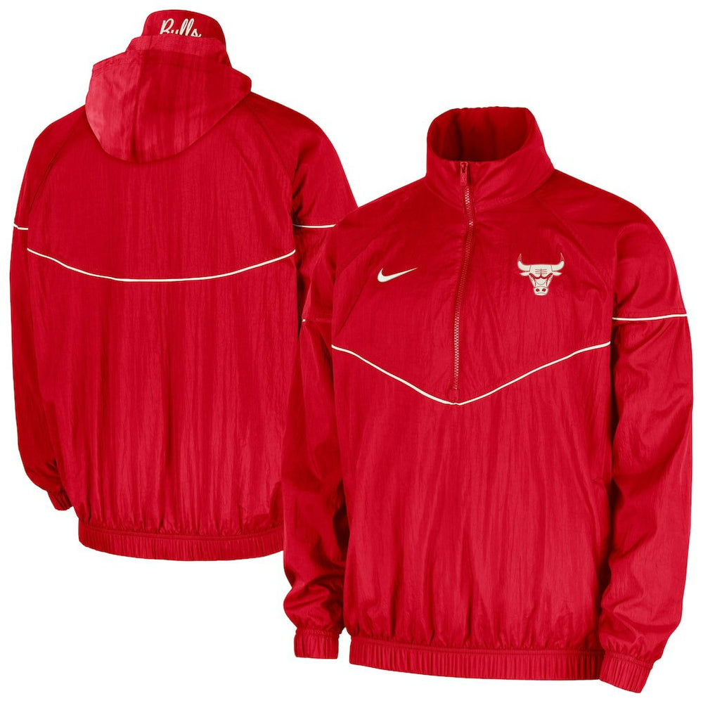 Chicago Bulls Courtside Windrunner Woven Half-Zip Hooded Jacket Online