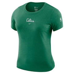 Boston Celtics Women's Courtside Modest Cropped Tri-Blend T-Shirt On Sale