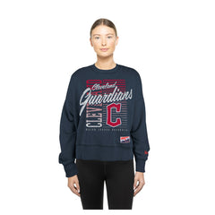 Cleveland Guardians New Era Women's Boxy Mineral Wash Dolmen Sleeve Cropped Sweatshirt | MLB Discount