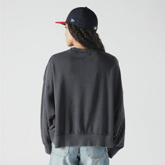 Atlanta Braves New Era Women's Boxy Mineral Wash Dolmen Sleeve Cropped Sweatshirt | MLB Online