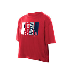 St. Louis Cardinals New Era Women's Boxy Foil Logo T-Shirt | MLB For sale