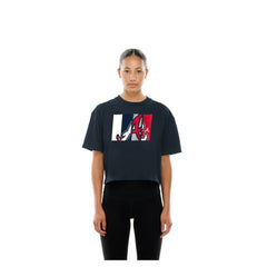 Atlanta Braves New Era Women's Boxy Foil Logo T-Shirt | MLB New