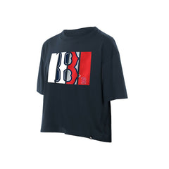 Boston Red Sox New Era Women's Boxy Foil Logo T-Shirt | MLB Shop