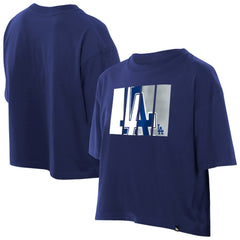 Los Angeles Dodgers New Era Women's Boxy Foil Logo T-Shirt | MLB Sale