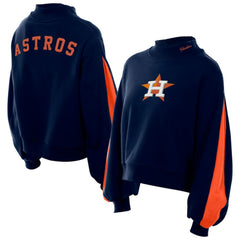 Houston Astros New Era Women's Mock Neck Balloon Sleeve Sweatshirt | MLB Online