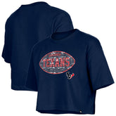 Houston Texans New Era Girl's Flip Sequin Boxy T-Shirt
