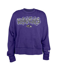 Baltimore Ravens New Era Girl's Flip Sequin Sweatshirt