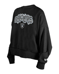 Las Vegas Raiders New Era Girl's Flip Sequin Sweatshirt