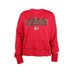 Kansas City Chiefs New Era Girl's Flip Sequin Sweatshirt