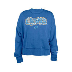 Detroit Lions New Era Girl's Flip Sequin Sweatshirt