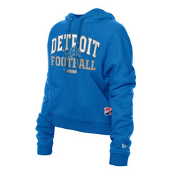 Detroit Lions New Era Women's Throwback Boxy Hoodie Sweatshirt
