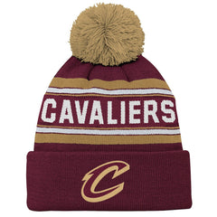 Cleveland Cavaliers Outerstuff Youth Backboard Jacquard Cuffed Knit Hat with Pom sale Discount