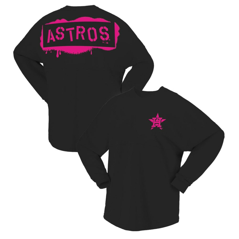Houston Astros Fanatics Women's Neon Jersey Long Sleeve T-Shirt | MLB Discount