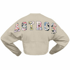 Houston Astros Fanatics Women's Floral Preppy Cropped Long Sleeve T-Shirt | MLB US