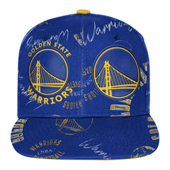 Golden State Warriors Outerstuff Youth Street Hooper Allover Print Snapback Hat sale Outlet