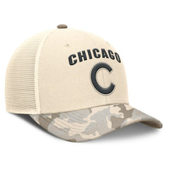 Chicago Cubs Nike Camo Natural Pack Rise Adjustable Trucker Hat | MLB Shop