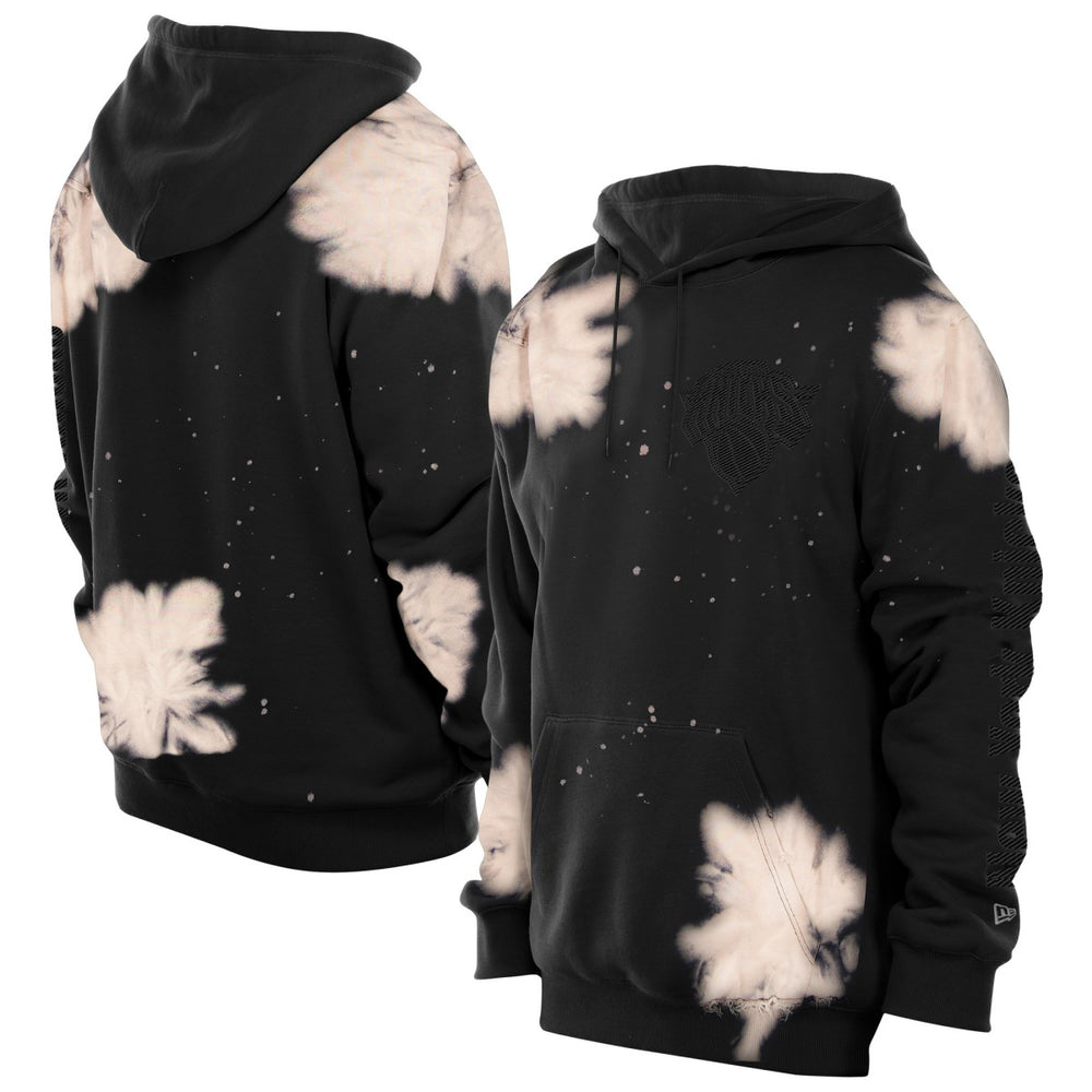 New York Knicks Injection Bleached Out Raw Edge Hoodie Discount