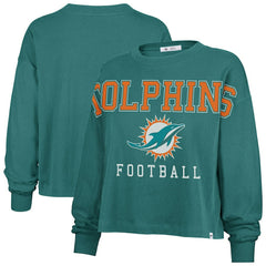 Miami Dolphins 47 brand '47 Women's Outreach City Oversized Long Sleeve T-Shirt