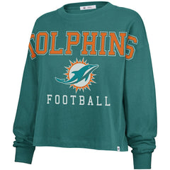 Miami Dolphins 47 brand '47 Women's Outreach City Oversized Long Sleeve T-Shirt