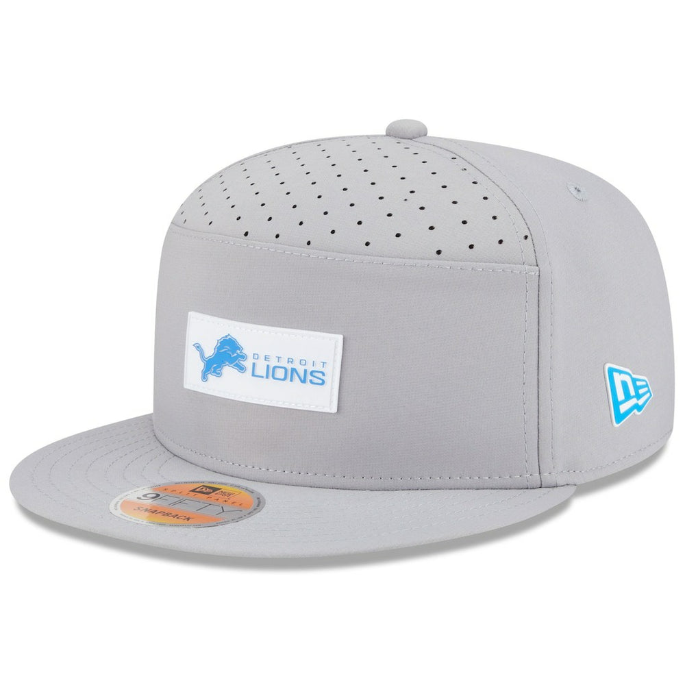 Detroit Lions New Era 2025 Sideline Split Panel 9FIFTY Snapback Hat