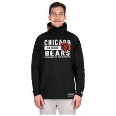 Chicago Bears New Era Functional Fandom Balaclava Helmet Stripe Tri-Blend Hoodie