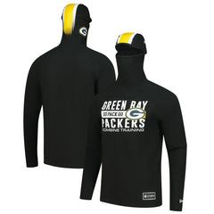 Green Bay Packers New Era Functional Fandom Balaclava Helmet Stripe Tri-Blend Hoodie