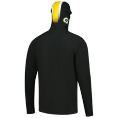 Green Bay Packers New Era Functional Fandom Balaclava Helmet Stripe Tri-Blend Hoodie