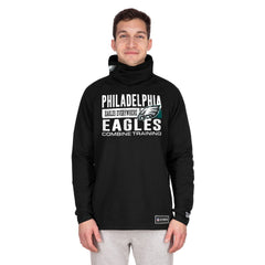 Philadelphia Eagles New Era Functional Fandom Balaclava Helmet Stripe Tri-Blend Hoodie