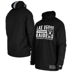 Las Vegas Raiders New Era Functional Fandom Balaclava Helmet Stripe Tri-Blend Hoodie
