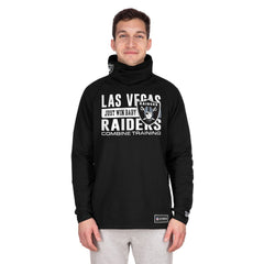 Las Vegas Raiders New Era Functional Fandom Balaclava Helmet Stripe Tri-Blend Hoodie