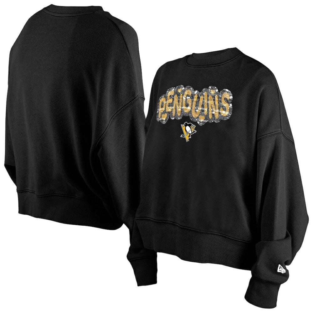 Pittsburgh Penguins New Era Girls Youth Flip Sequin Sweatshirt Online