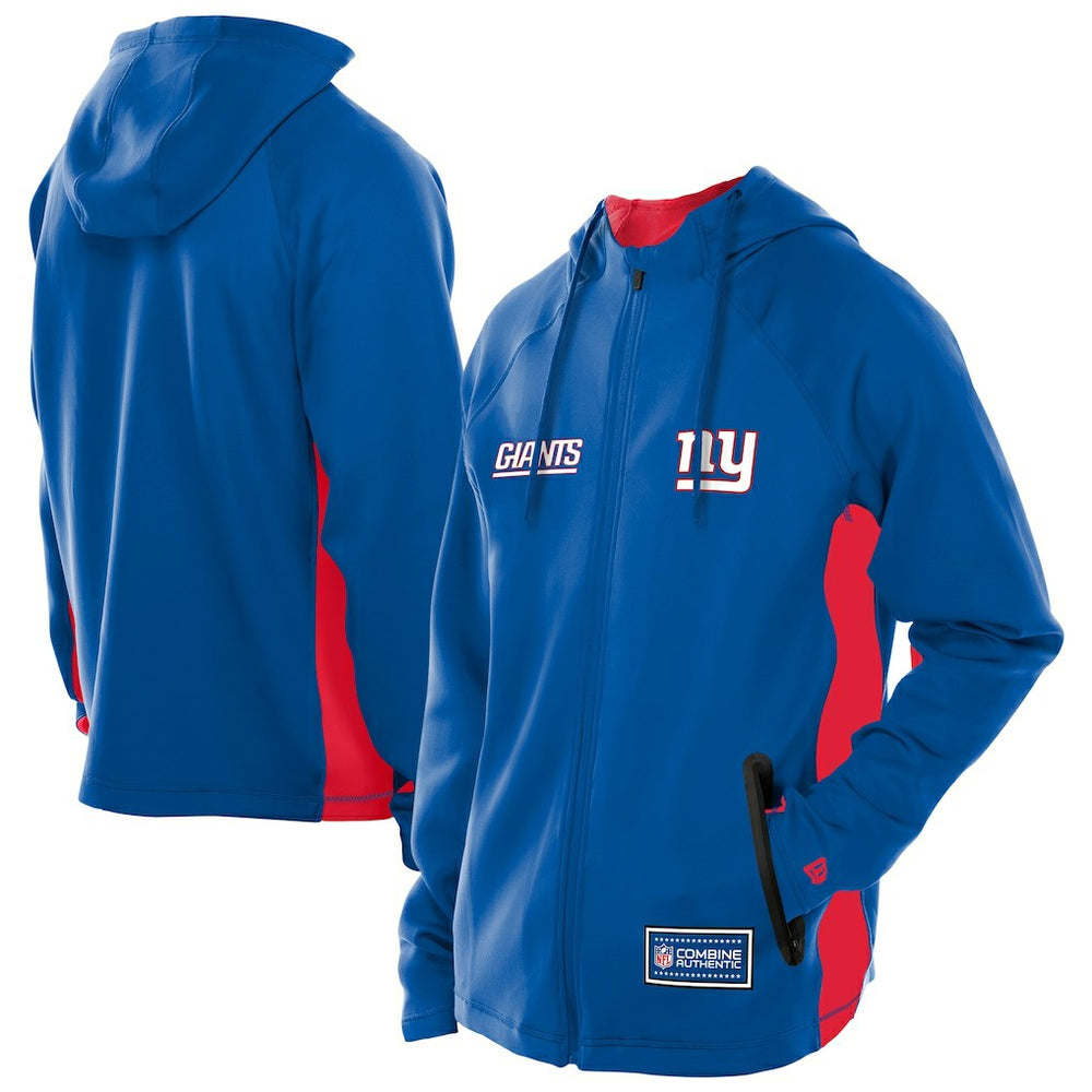 New York Giants New Era Combine Authentic Raglan Scuba Full-Zip Hoodie