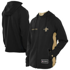New Orleans Saints New Era Combine Authentic Raglan Scuba Full-Zip Hoodie