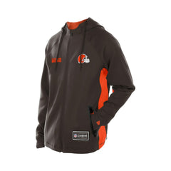 Cleveland Browns New Era Combine Authentic Raglan Scuba Full-Zip Hoodie
