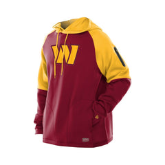 Washington Commanders New Era Combine Authentic Color Block Raglan Pullover Hoodie