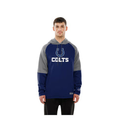 Indianapolis Colts New Era Combine Authentic Color Block Raglan Pullover Hoodie