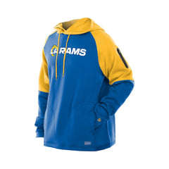 Los Angeles Rams New Era Combine Authentic Color Block Raglan Pullover Hoodie