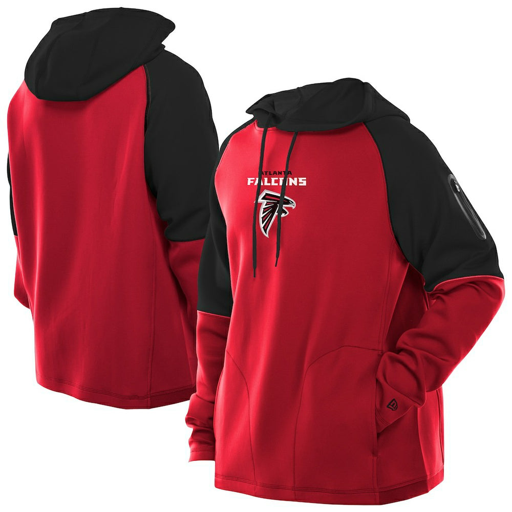 Atlanta Falcons New Era Combine Authentic Color Block Raglan Pullover Hoodie