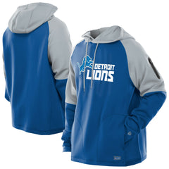Detroit Lions New Era Combine Authentic Color Block Raglan Pullover Hoodie