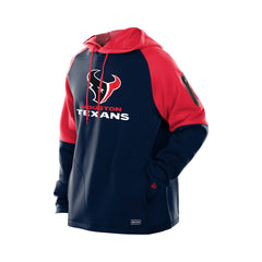 Houston Texans New Era Combine Authentic Color Block Raglan Pullover Hoodie