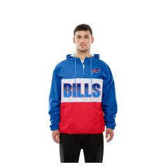 Buffalo Bills New Era Ripstop Quarter-Zip Hooded Windbreaker