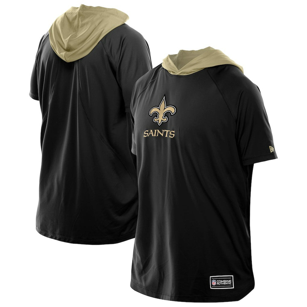 New Orleans Saints New Era Combine Authentic Hooded Raglan Short-Sleeve T-Shirt