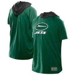 New York Jets New Era Combine Authentic Hooded Raglan Short-Sleeve T-Shirt