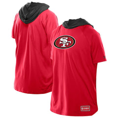 San Francisco 49ers New Era Combine Authentic Hooded Raglan Short-Sleeve T-Shirt