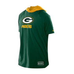 Green Bay Packers New Era Combine Authentic Hooded Raglan Short-Sleeve T-Shirt