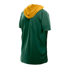 Green Bay Packers New Era Combine Authentic Hooded Raglan Short-Sleeve T-Shirt