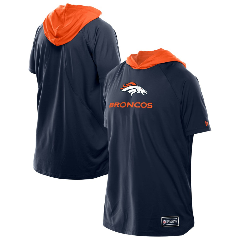 Denver Broncos New Era Combine Authentic Hooded Raglan Short-Sleeve T-Shirt